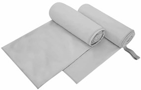 vidaXL Αθλητικές Πετσέτες 2 pcs Γκρι 200 x 100 cm