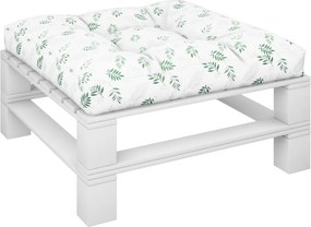 vidaXL Μαξιλάρι Παλέτας με Σχέδιο Φύλλων 80 x 80 x 12 εκ. Υφασμάτινο