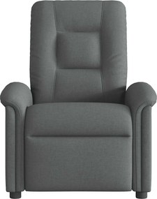 vidaXL Πολυθρόνα Ανακλινόμενη Ηλεκτρική Σκούρο Γκρι Υφασμάτινη