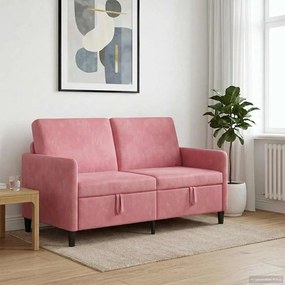 vidaXL Καναπές με Αποθήκευση Ροζ 152 x 78 x 87 εκ Πολυεστέρας