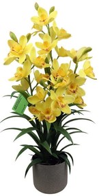 Supergreens Τεχνητό Φυτό Ορχιδέα "Cymbidium Orchid" Κίτρινο 80 εκ.