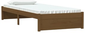 vidaXL Πλαίσιο Κρεβατιού Μελί 75x190 εκ. Ξύλο Πεύκου Small Single