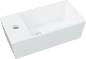 vidaXL Νιπτήρας Λευκός 48 x 25 x 15 εκ. Κεραμικός
