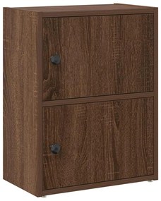 Βιβλιοθήκη Καφέ Δρυς 40x24x52 εκ. από Επεξεργασμένο Ξύλο - Καφέ