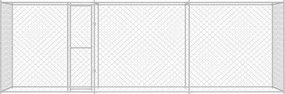 vidaXL Κλουβί σκύλου Ασημί 600 x 200 x 200 εκ. Επικαλυμμένος Χάλυβας