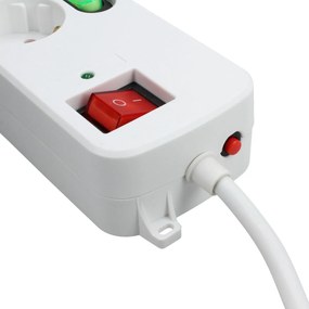 Πολύπριζο με 4 Πρίζες χωρίς διακόπτη TM Electron TMUAD554 Λευκό 3680 W (1,5 m)