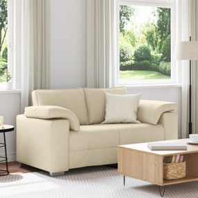 vidaXL Καναπές Κρεμ 160 x 77 x 82 εκ Ύφασμα