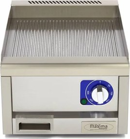 Commercial Grade Griddle - Grooved - Single Unit - 60cm Deep - Electric