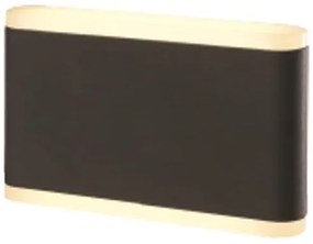 Φωτιστικό Απλίκα Επίτοιχη IP65  L17,5xW5xH10,6cm Led 12w 3000K 840lm  220-240V, 50/60Hz Αλουμίνιο Μαύρο-Πλαστικό Eurolamp Pro 145-20217
