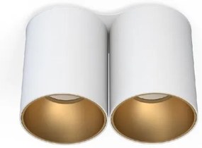 Σποτ Φωτιστικό Οροφής Διπλό Ατσάλι Eye Tone H13 Φ18 Nowodvorski-7665-Λευκό-Χρυσό 7665
