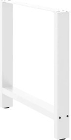 vidaXL Πόδια Τραπεζαρίας 2 τεμ. Λευκά 80x(72-73) εκ. Ατσάλι