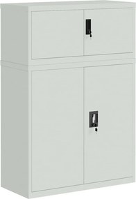 vidaXL Αρχειοθήκη Αν. Γκρι 90 x 40 x 130 εκ. Ατσάλινη