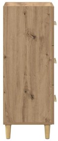 vidaXL Πλαϊνό γραφείο με συρτάρι artisan δρυς 34,5 x 34 x 90 εκ.