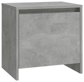 vidaXL Κομοδίνο Γκρι Σκυροδέματος 45x34x44,5 εκ. από Επεξεργ. Ξύλο