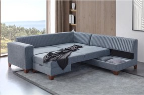 Corner Sofa-Bed West Right - Grey Grey