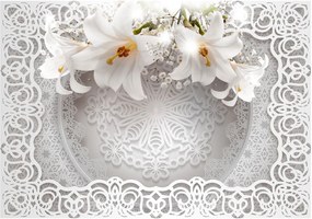 Αυτοκόλλητη φωτοταπετσαρία - Lilies and Ornaments - 343x245