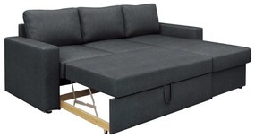 Καναπές Κρεβάτι Γωνιακός SOFIA Γκρι 220x155x81cm - Ύφασμα - 14190012