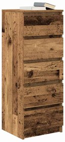 Συρταριέρα με Συρτάρια Παλαιό ξύλο 37,5x35x99εκ. από Επεξ. Ξύλο - Καφέ