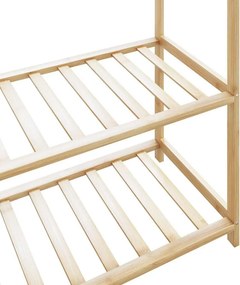 vidaXL Κρεμάστρα Ρούχων με Ράφια 80x40x175 εκ. Μπαμπού