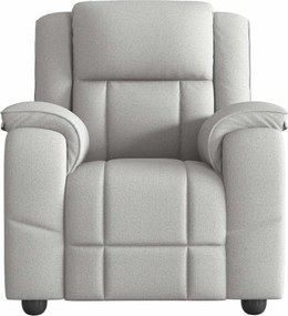vidaXL καρέκλα ανάκλισης μασάζ Cloud Grey Fabric