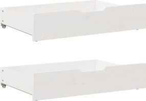 vidaXL Σκελετός Κρεβ. Χωρίς Στρώμα Λευκό 135x190 εκ Μασίφ Πεύκο