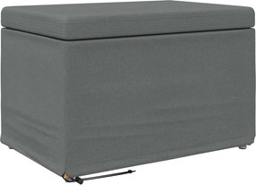 vidaXL Σκαμνί Σκούρο Γκρι Ύφασμα και Επεξεργασμένο Ξύλο