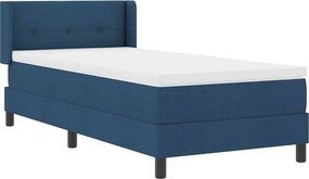 vidaXL Κρεβάτι με ελατήρια με κεφαλάρι Μπλε 190 x 90 cm ύφασμα