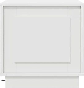 vidaXL Κομοδίνο Λευκό 44 x 34,5 x 45 εκ Επεξεργασμένο ξύλο