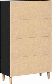 vidaXL Highboard Μαύρη Οξυά 70 x 31 x 115 εκ Επεξεργασμένο ξύλο