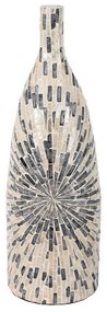 Βάζο Δαπέδου Bamboo-Κοχύλι Fylliana FL241 Γκρι-Λευκό Φ20x62 εκ. 20x20x62 εκ.
