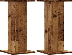 vidaXL Βάσεις Ηχείων 2 τεμ. Όψη Παλαιού Ξύλου 30x30x60 εκ. Επεξ. Ξύλο