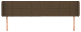 vidaXL Κεφαλάρι με Πτερύγια Σκούρο Καφέ 203x16x78/88 εκ. Υφασμάτινο