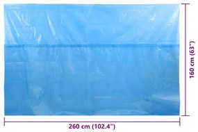 vidaXL Κάλυμμα Πισίνας Ορθογώνιο Μπλε 260 x 160 εκ. από Πολυαιθυλένιο