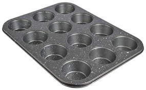 Φόρμα Cupcakes/Muffins 12 Θέσεων 01-5276 35,2x26,5cm Black Estia Αλουμίνιο