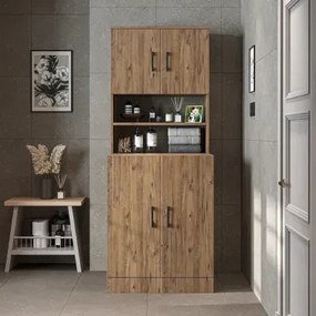 Stewehome Ντουλάπι Πλυντηρίου με Πόρτες Δρυς 70x68.8x180 cm