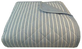 Κουβερλί Stripe 8456 Blue Astron Υπέρδιπλo 220x240cm 100% Cotton