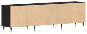 vidaXL Ντουλάπα τηλεόρασης Μαύρο Δρυς 150x30x44,5 εκ Κατασκευασμένο ξύλο