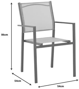 Τραπεζαρία Watson-Confidence A σετ 3τεμ μέταλλο σε ανθρακί απόχρωση Φ60x70εκ 60x60x70 εκ.