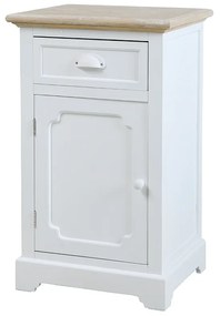 Liberta KIMOLOS ΚΟΜΟΔΙΝΟ 1ΠΟΡΤΑ 1ΣΥΡΤΑΡΙ ΛΕΥΚΟ ΦΥΣΙΚΟ 43x35xH71cm 43x35xH71cm 09-1549