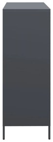 Ντουλάπι Ανθρακί 101,5x39x103,5 εκ. από Ατσάλι - Ανθρακί