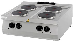 Heavy Duty Cooker - 4 Burners - Double Unit - 70cm Deep - Electric