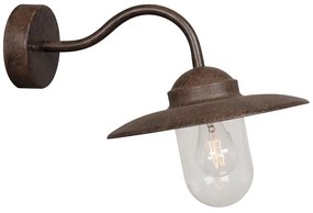 Φωτιστικό Τοίχου Luxembourg 22671009 42x11cm 1xE27 60W IP54 Rust Nordlux Steel,Glass
