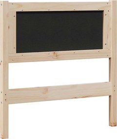 vidaXL Ταπετσαρισμένο κεφαλάρι Καφέ 75 cm Στερεά ξυλεία πεύκου