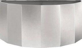 VidaXL Γλάστρα Ασημί 120 x 60 x 50 εκ. Ανοξείδωτο ατσάλι