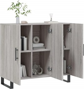 vidaXL Ντουλάπι Γκρι Sonoma 90 x 34 x 80 εκ. από Επεξεργασμένο Ξύλο