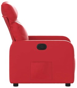 vidaXL Πολυθρόνα Ανακλινόμενη Κόκκινη από Συνθετικό Δέρμα