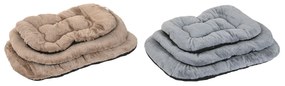 Κρεβάτι για Κατοικίδια Home ESPRIT Καφέ Γκρι Camel Ανοιχτό Γκρι Σκούρο γκρίζο 90 X 63 X 10 CM x2