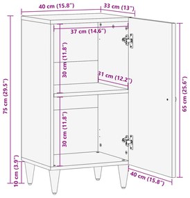 ΒΟΗΘΗΤΙΚΟ ΝΤΟΥΛΑΠΙ 40 X 33 X 75 ΕΚ. ΑΠΟ ΜΑΣΙΦ ΞΥΛΟ ΜΑΝΓΚΟ 358308