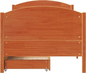 vidaXL Σκελετός Κρεβ. Χωρίς Στρώμα Καφέ Κεριού 75x190 εκ Μασίφ Πεύκο