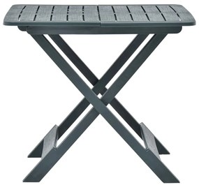 vidaXL Τραπέζι Κήπου Πτυσσόμενο Πράσινο 79 x 72 x 70 εκ. Πλαστικό
